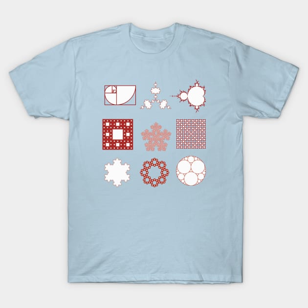 9 Fractals- red T-Shirt by candhdesigns